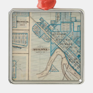 Pläne von Ottumwa, Russell, Scranton Ornament Aus Metall