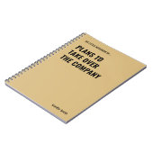 Pläne zur Übernahme eines lustigen Zitats Notizblock (Linke Seite)