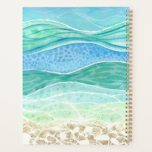 "Planen Sie alles" Beach Vibes Wasserfarbe Planer (Rückseite)