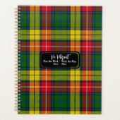 Planen Sie die Personalisierte rote Gelbe Karierte Planer (Vorderseite)