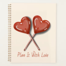Planen Sie es mit Liebe Herz Lutscher Planer