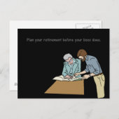 Planen Sie Ihren Ruhestand vor Ihrem Chef Postkarte (Vorne/Hinten)