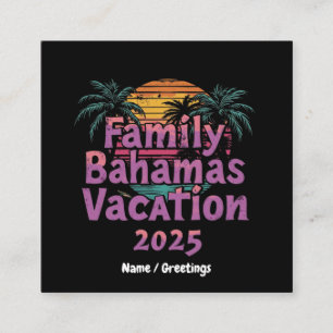 Planen Sie Ihren Urlaub in Bahamas für die ganze F Quadratische Visitenkarte