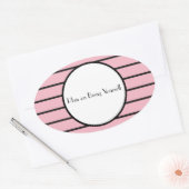 Planen Sie, sich selbst zu sticken Ovaler Aufkleber (Umschlag)