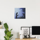 Planen von morgen zusammen - Solarpunk-Poster Poster (Heimbüro)