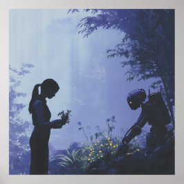 Planen von morgen zusammen - Solarpunk-Poster Poster