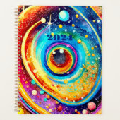 PLANER 2024 EINFACHE FARBBIGE GALAXY-DESIGN (Vorderseite)