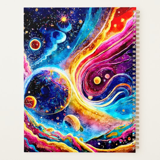 PLANER 2024 NIEDLICH EINFACHES GALAXY-DESIGN (Rückseite)