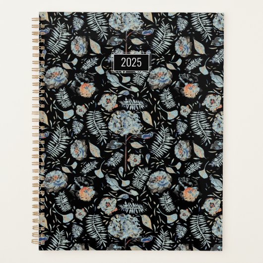 Planer 2025 Hydrangea Blumenmuster (Vorderseite)