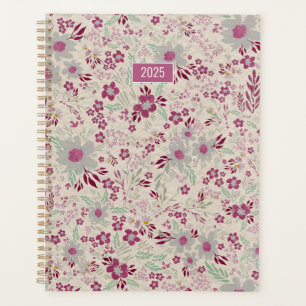 Planer 2025 Pink Gray Floral