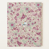 Planer 2026 Rosa Grau Floral (Rückseite)