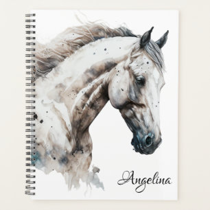 Planer – Aquarell Weißes Pferd