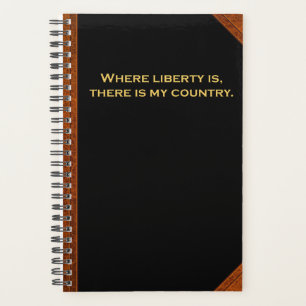 Planer Ben Franklin Quote Liberty Vintag Style