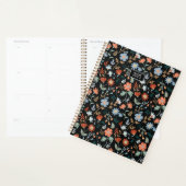 Planer Elegante Blume Black Orange Blue Floral (Anzeige)