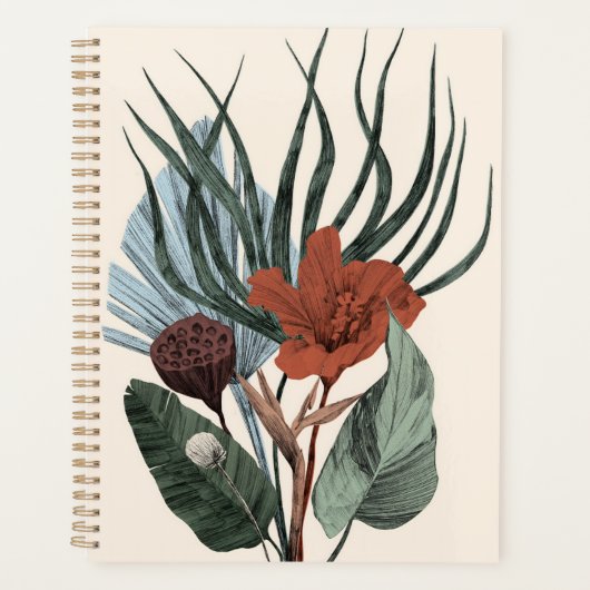 Planer Elegante Vintage botanische Kunst (Vorderseite)