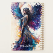 Planer - Eleganter Engel mit aufwändiger schwarzer (Rückseite)