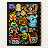 Planer - Funky Monster Doodles: "Think Big Art" (Rückseite)