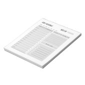 Planer für den Tagesplan Notepad Notizblock (Rotiert)