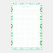 Planer für die Uni eines grünen Punktgitters Post-it Klebezettel (Vorderseite)