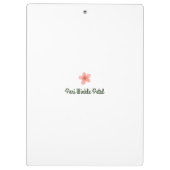 Planer für Lila Blume in Costa Rica Klemmbrett (Rückseite)