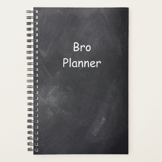 Planer für Männer Bro Planer Chalkboard Stil (Vorderseite)