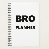 Planer für Männer schwarzer Schriftart auf Weiß (Vorderseite)