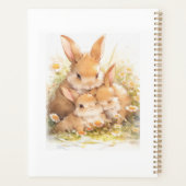 Planer für niedliche Mutter und Baby Kaninchen (Rückseite)