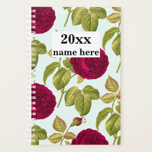 Planer für personalisierte Rote Rosen (Vorderseite)