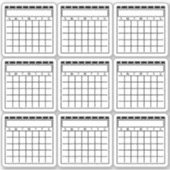 Planer für unzeitgemäße Leerlaufkalender Aufkleber (Vorderseite)