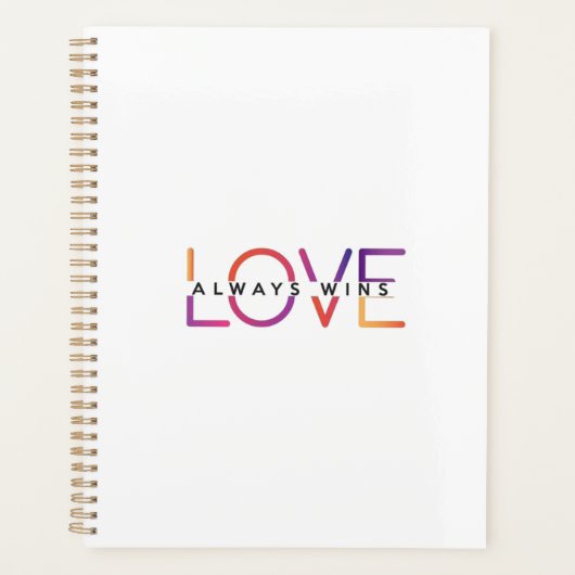 PLANER - LIEBE IMMER WINS (Vorderseite)