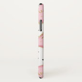 Planer-Mädchen-Rosa-Goldkissen punktiert Case-Mate iPhone Hülle (Hinten/Rechts)