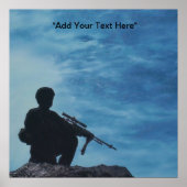 Planer Militärsoldat individuell anpassbar Poster (Vorne)