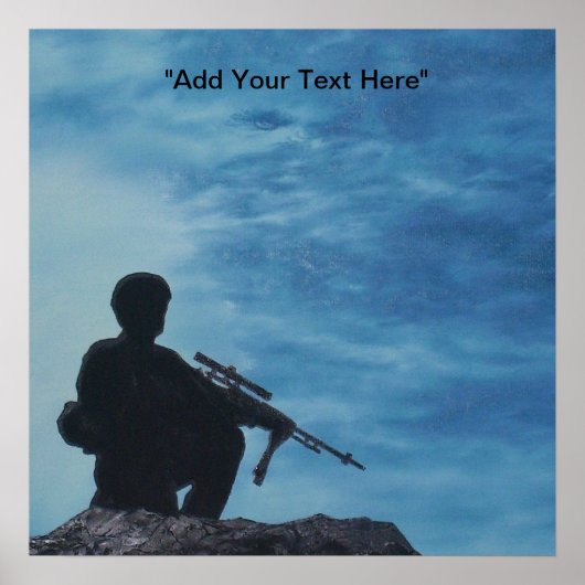 Planer Militärsoldat individuell anpassbar Poster (Vorne)