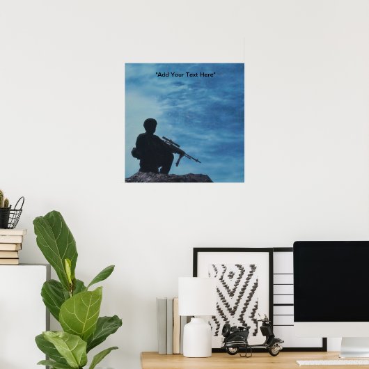 Planer Militärsoldat individuell anpassbar Poster (Heimbüro)