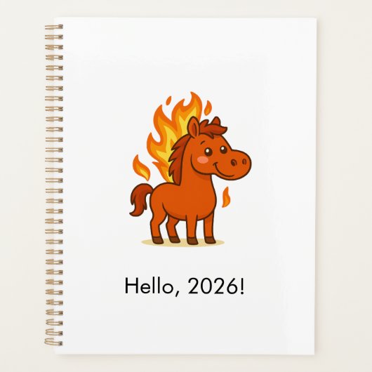 Planer mit einem roten Pferd (Vorderseite)