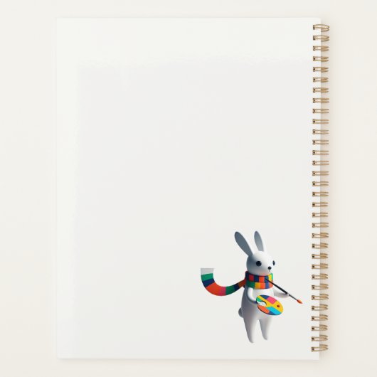 Planer mit einem zauberhaften weißen Kaninchen (Rückseite)