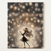 Planer mit einer Kaskade leuchtender Lichter (Rückseite)