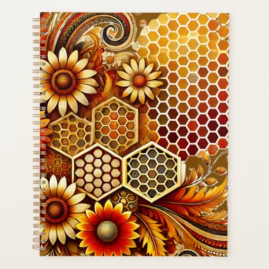 Planer mit Honeycomb und Blumendesign (Vorderseite)