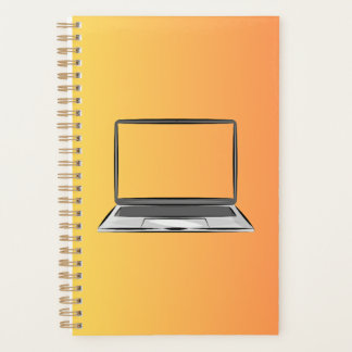 Planer mit Laptop-Logo