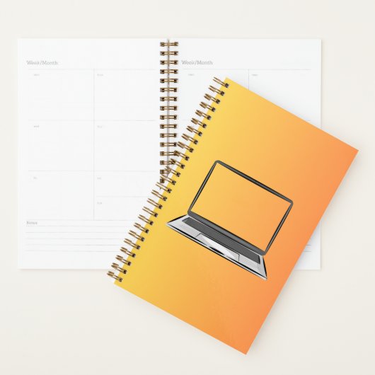 Planer mit Laptop-Logo (Anzeige)