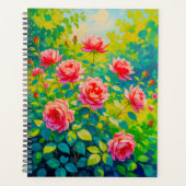 Planer mit rosa Rosen (Vorderseite)