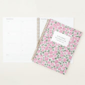 Planer mit rosa Wasserfarbe-Floralmuster (Anzeige)
