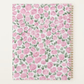 Planer mit rosa Wasserfarbe-Floralmuster (Rückseite)
