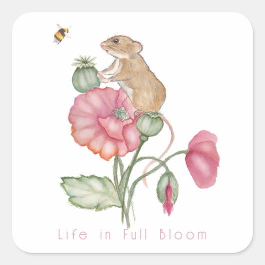 Planer Quadratischer Aufkleber (Vorderseite)