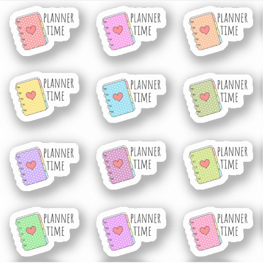 Planer Time Erinnerung Stationäre Notebook-Planer Aufkleber (Vorderseite)