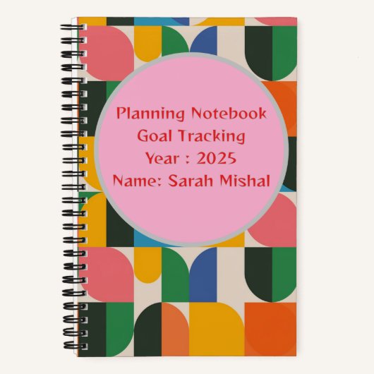 Planer- und Goal-Setting-Notebook | Bleibe Notizblock (Vorderseite)