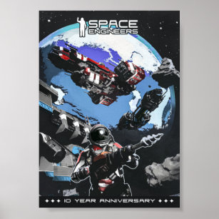 Planer zum zehnjährigen Jubiläum der Raumfahrtinge Poster