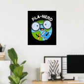 Planerd Funny Planet Puns Dark BG Poster (Heimbüro)
