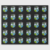 Planerd Lustige Planet Puns Dunkler Hintergrund Geschenkpapier (Flach)