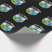 Planerd Lustige Planet Puns Dunkler Hintergrund Geschenkpapier (Ecke)